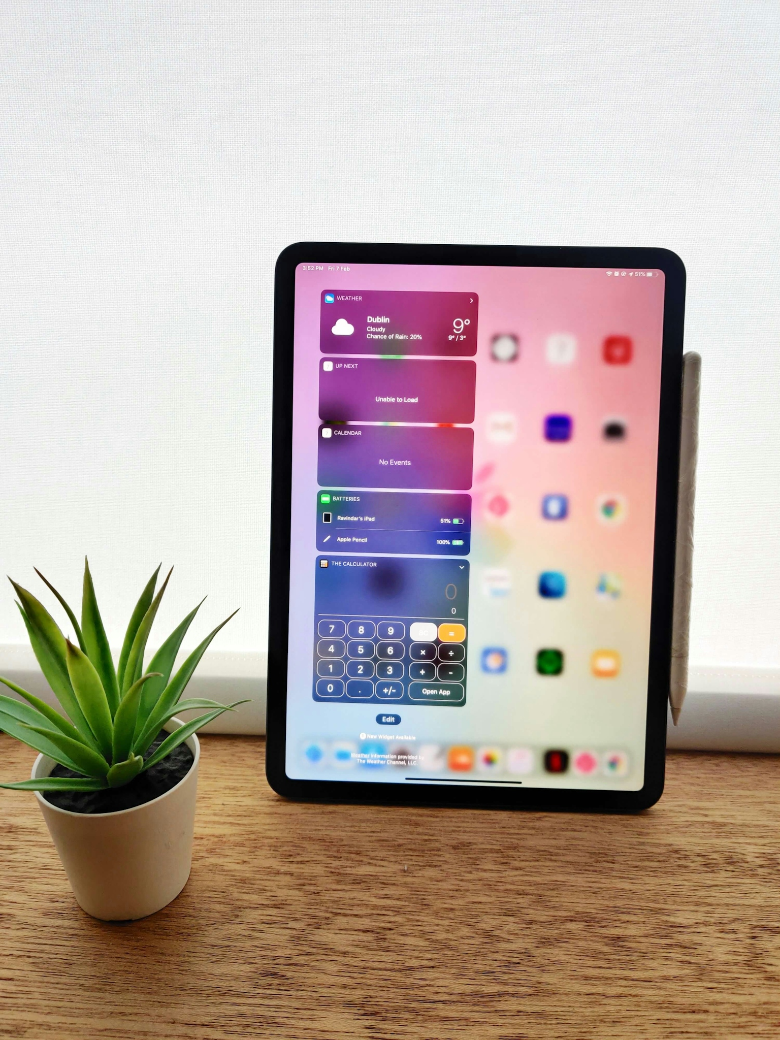 Ipad with a plant.