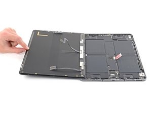 Teardown image of an Apple product.