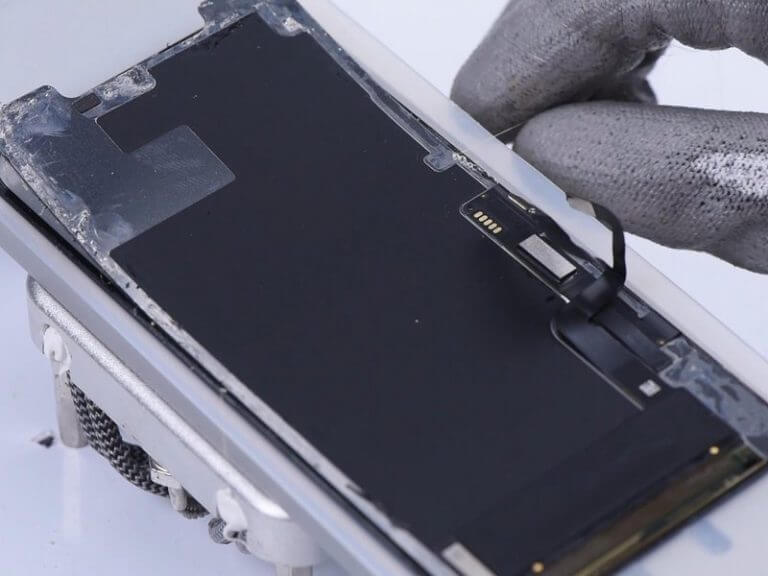 Teardown image of an Apple product.